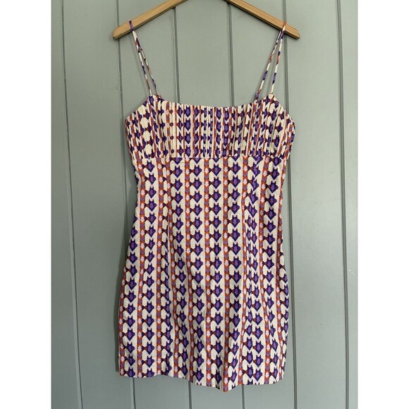 Anthropologie Dresses & Skirts - NWT Anthropologie Maeve The Ophelia Sleeveless Linen Mini Dress 4 Purple Orange